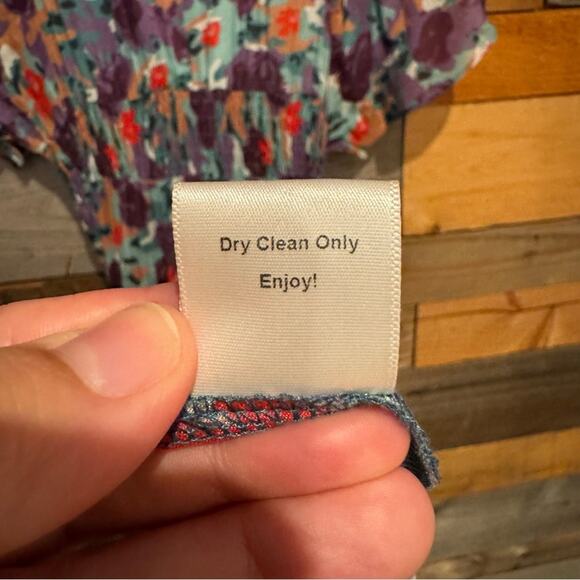 Nightcap Clothing Plum Rose Asymmetrical Skirt Kimono Maxi Dress Size M Coquette - Picture 15 of 15